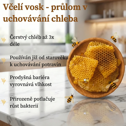 Prémiové sáčky na chleba vyrobené ze 100% bavlny a včelího vosku